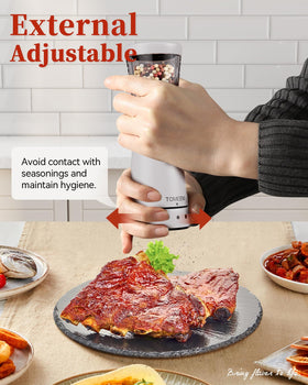 TOMEEM ergonomic design highlights comfortable, easy one-handed use.