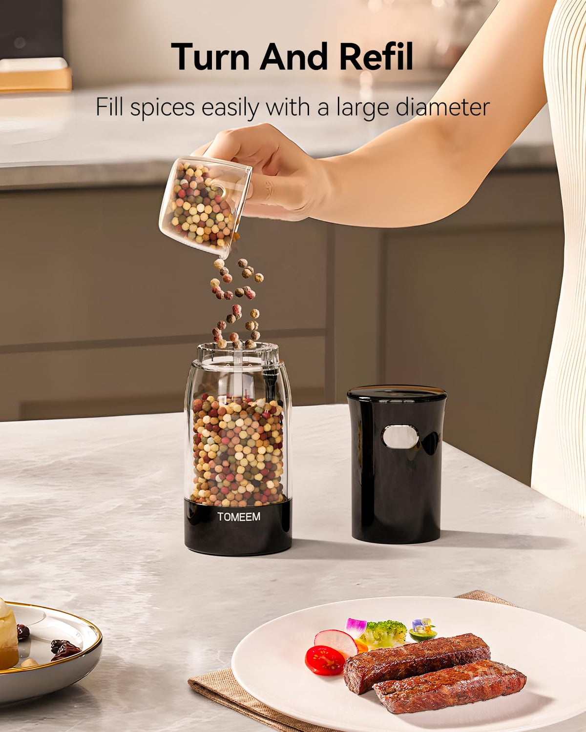 Ergonomic twist design offers easy one-handed operation.