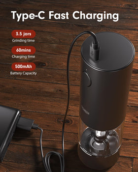 TOMEEM stainless steel body grinder complements modern kitchen design.