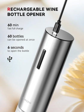 TOMEEM vacuum stoppers keep wine fresh for up to seven days.