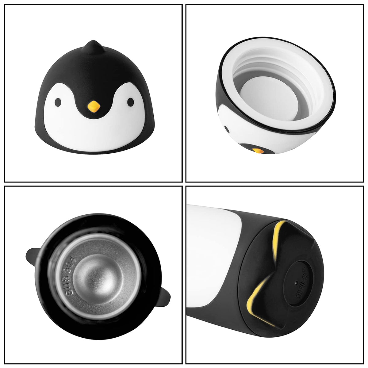 TOMLFF Penguin thermos black finish adds a sleek, versatile look