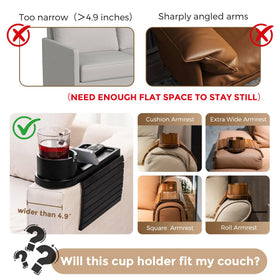 Tomlyop 360-degree rotating cup holder attaches securely for versatile beverage placement