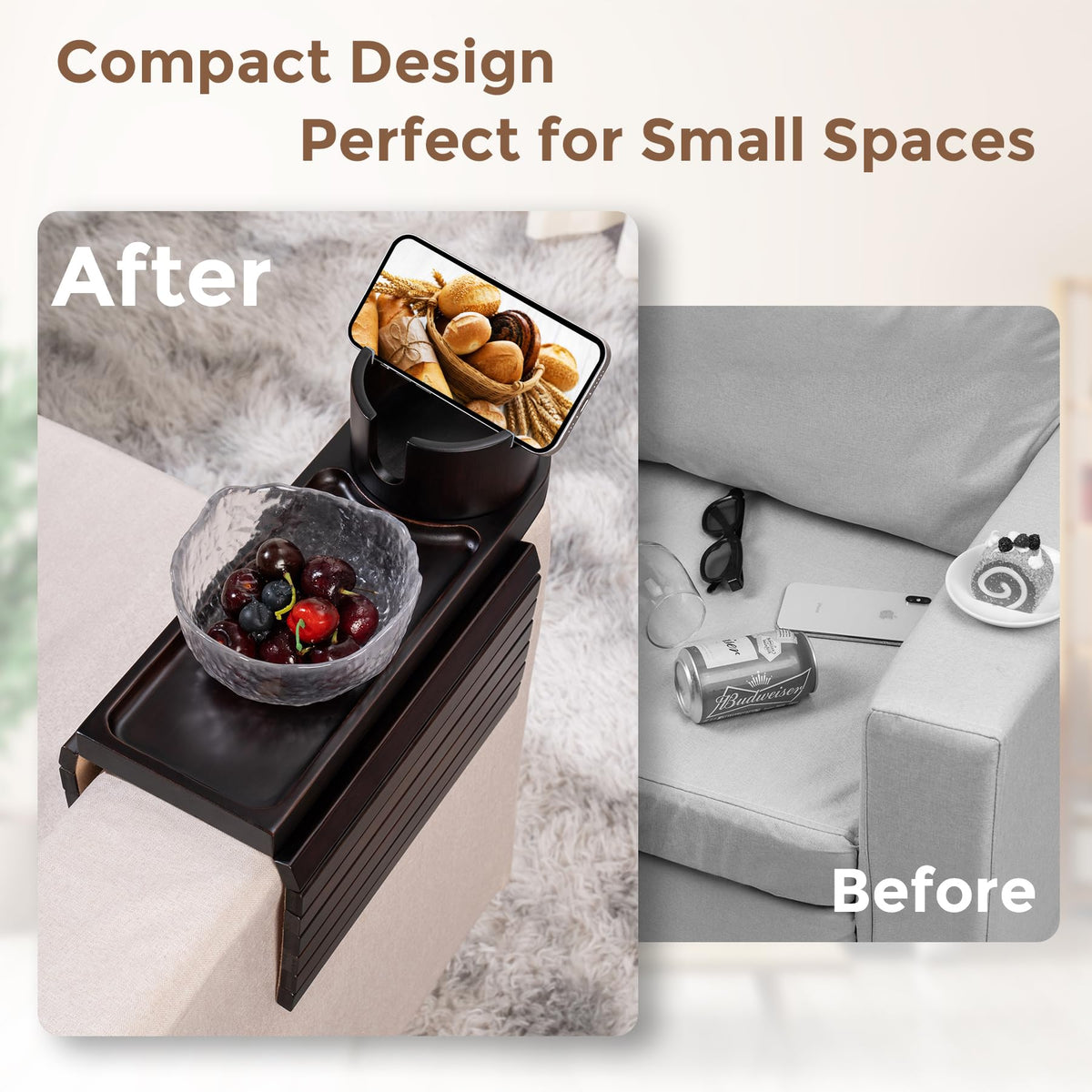 Tomlyop gift-ready couch tray makes a thoughtful present for cozy living spaces.