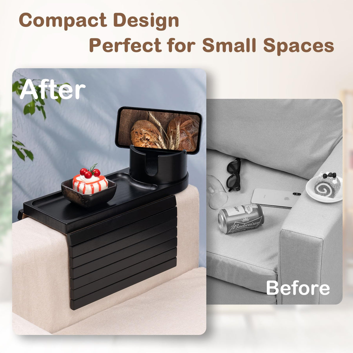 Tomlyop compact tray fits small living spaces for tidy living