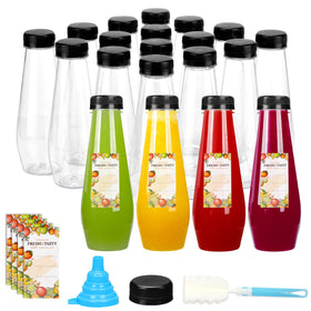 TOMNK 12oz juice bottle with cap for portable beverages