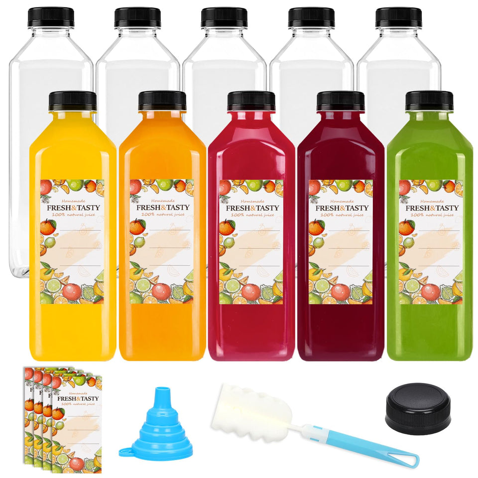 Tomnk 33oz juice bottle with cap, secure and portable for on-the-go beverages.