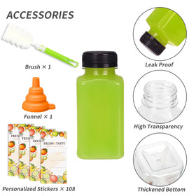 TOMNK brush and funnel included with bottles for easy cleaning and filling