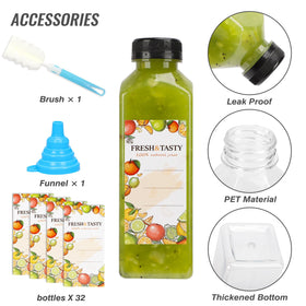 TOMNK labels, funnel, and brush to organize flavors and cleanup.