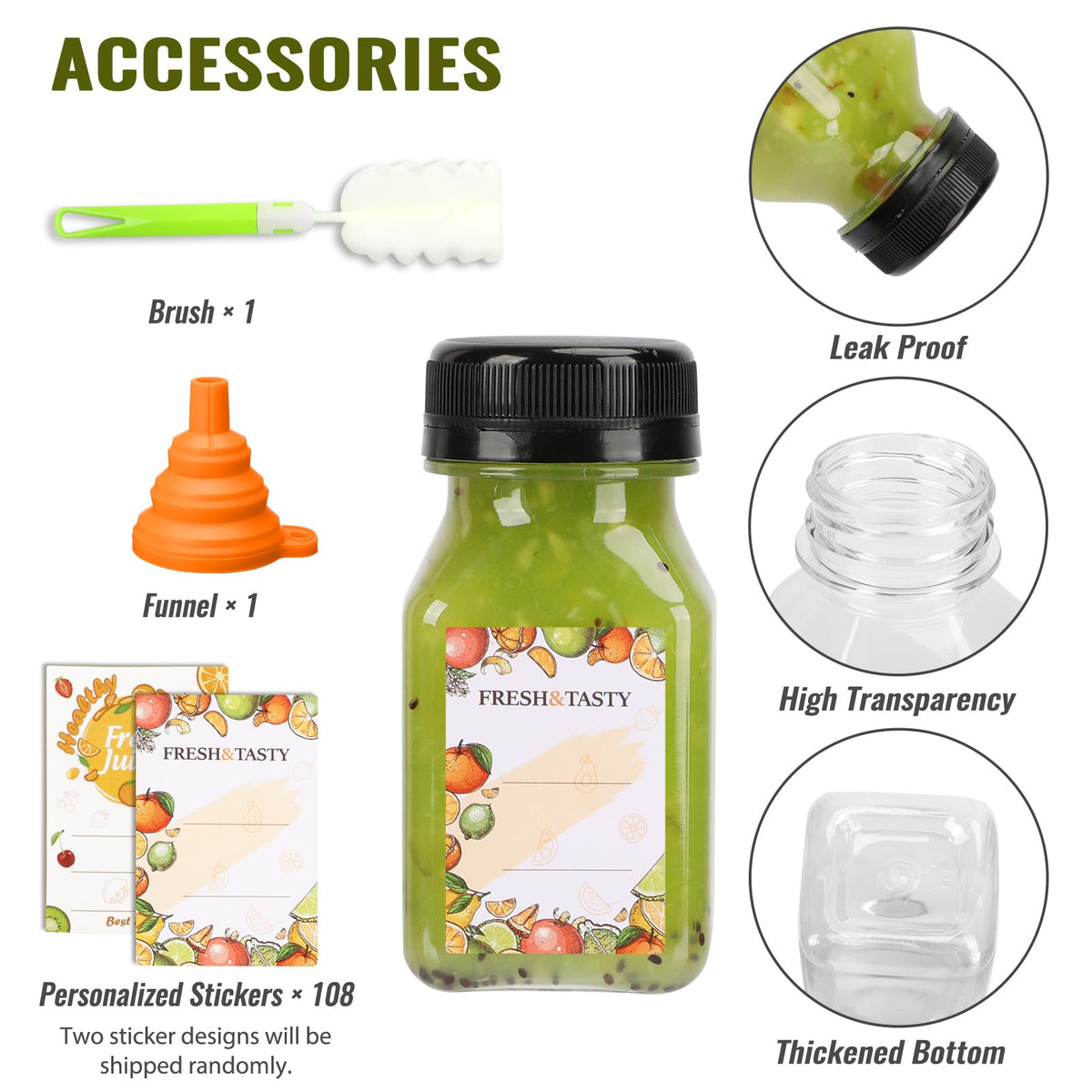 TOMNK premium food-grade PET bottle for safe storage and reuse.
