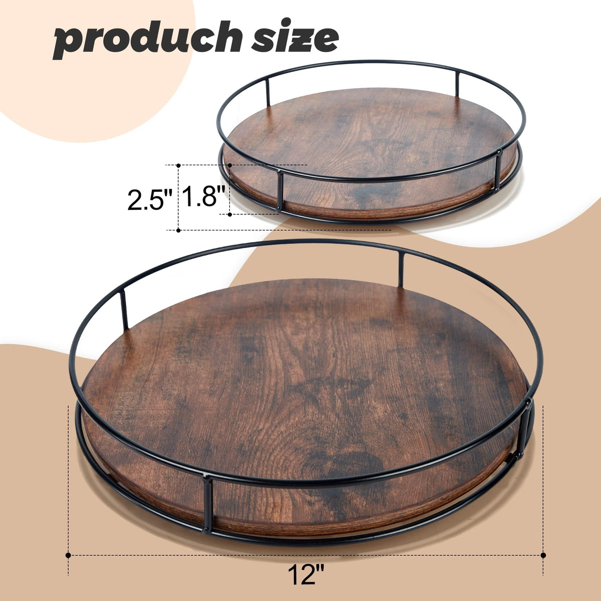 360-degree rotation on Tomoaza Lazy Susan for easy access to items.