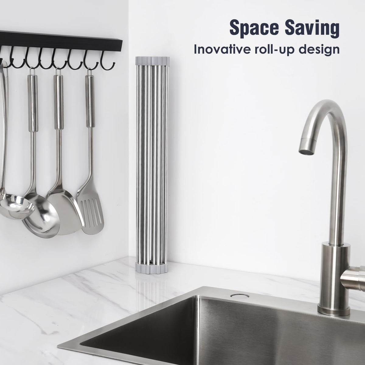 Tomorotec 304 stainless steel rack enhances durability and rust resistance for daily use.