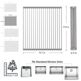 Dish-drainer design drains efficiently, helping keep the counter dry.