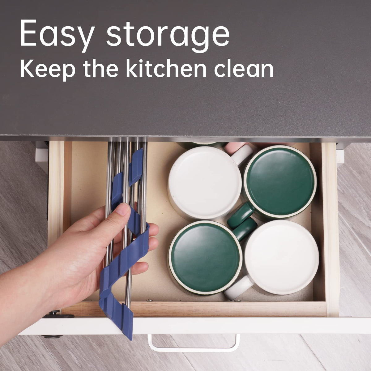 Tomorotec dish drying organizer keeps sponges and brushes tidy.