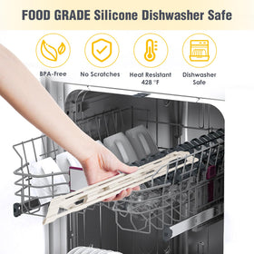 Tomorotec multi-functional rack doubles as a heat-safe trivet for hot cookware.