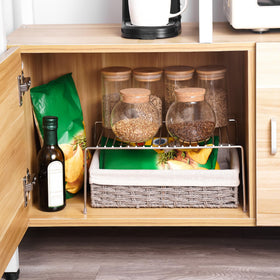 Tomorotec organizer in pantry with jars neatly arranged