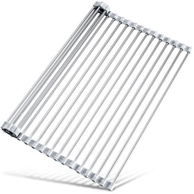 Tomorotec roll-up dish rack with marble edges for air drying dishes