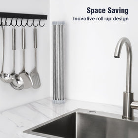 Tomorotec roll-up rack in 17.7x15.5in size for larger sinks