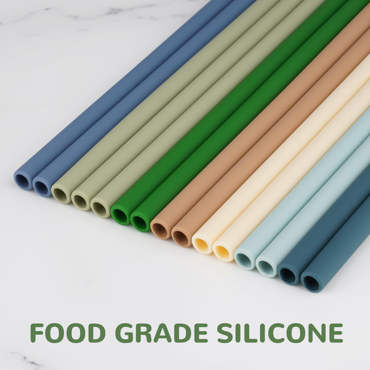 Close-up of soft flexible straw showing bite-friendly design by Tomorotec