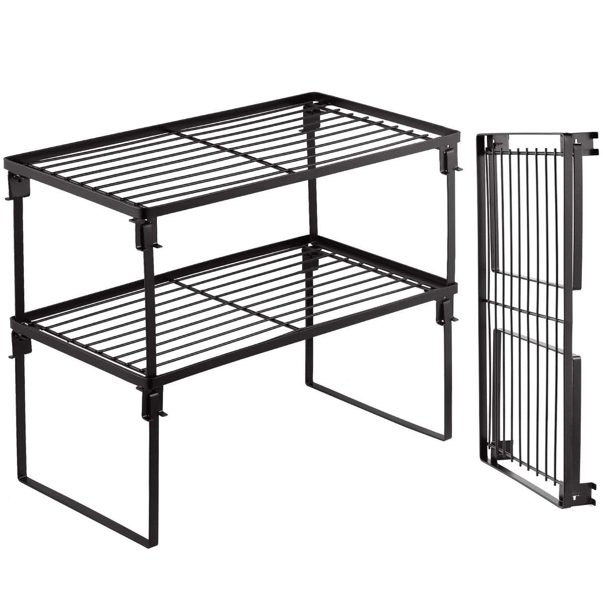 Tomorotec stackable shelves folded-flat design for easy storage and transport