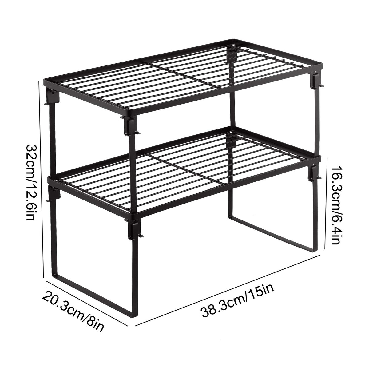 Tomorotec stackable shelves space-saving solution for kitchen and office