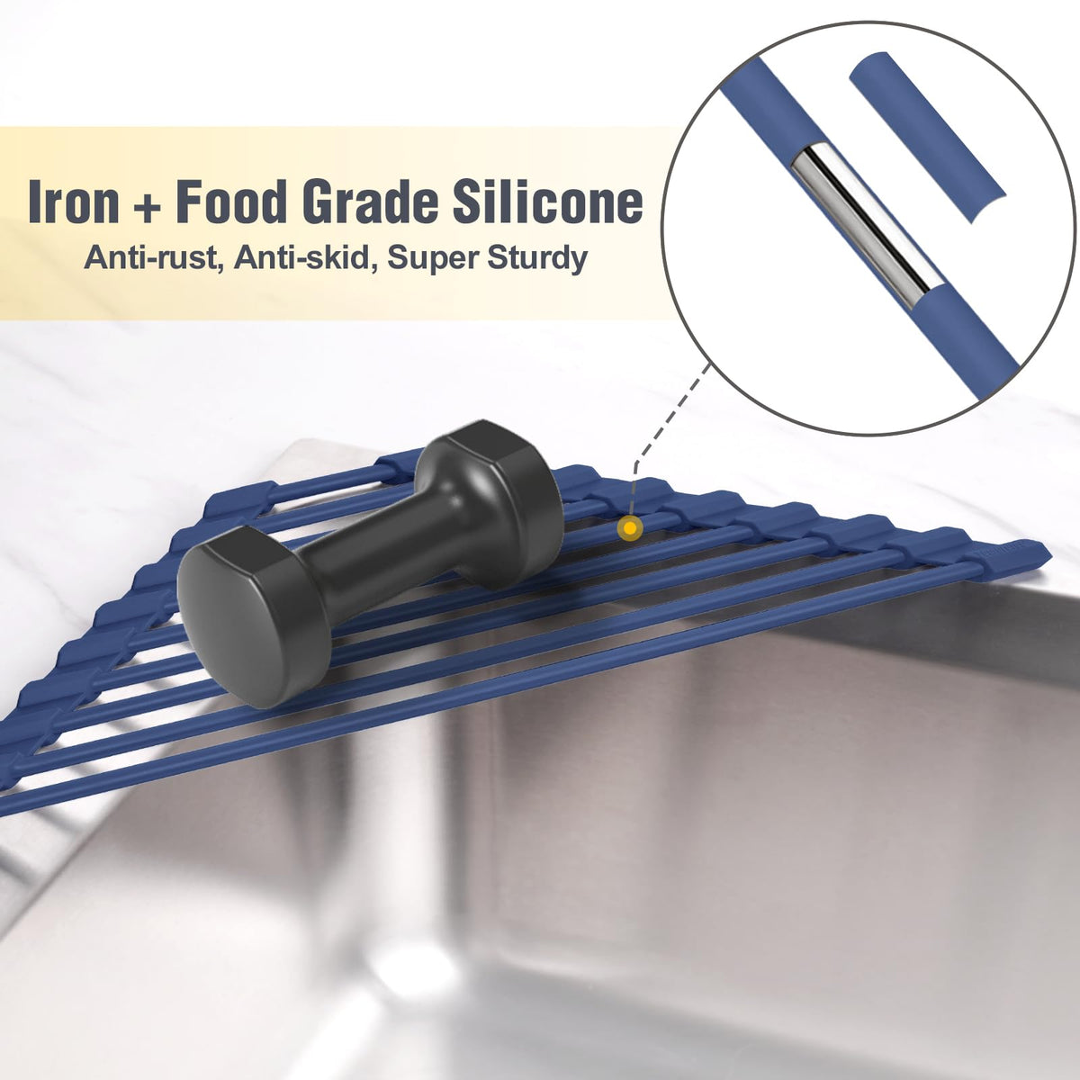 Tomorotec triangle dish rack fits corner sink spaces for efficient drying.