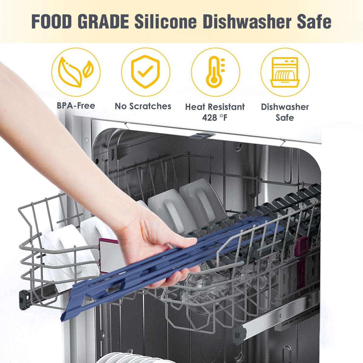 Tomorotec triangle dish rack rolls up for compact storage and quick cleanup.