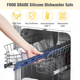 Tomorotec triangle dish rack rolls up for compact storage and quick cleanup.