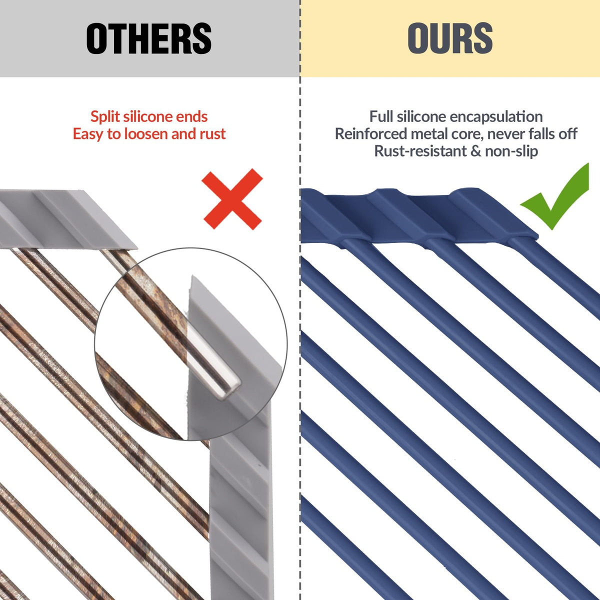 Tomorotec triangle dish rack folded compact for easy storage after use.
