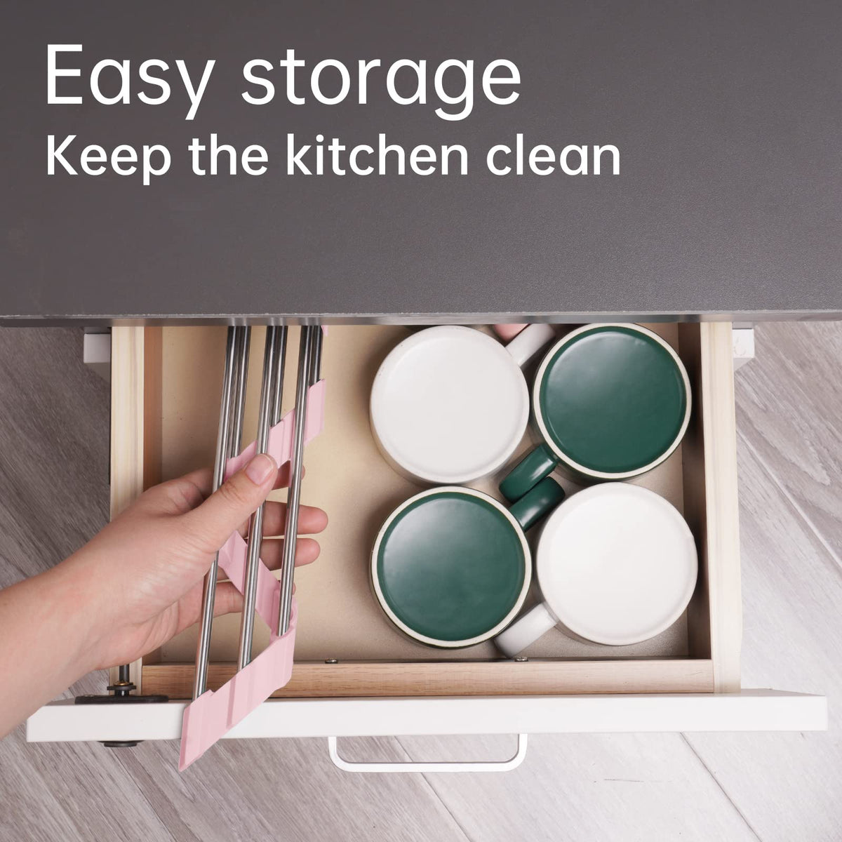 Tomorotec pink silicone-edged rack doubles as a heat-safe trivet.