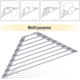 Tomorotec triangle roll-up rack in sink corner design