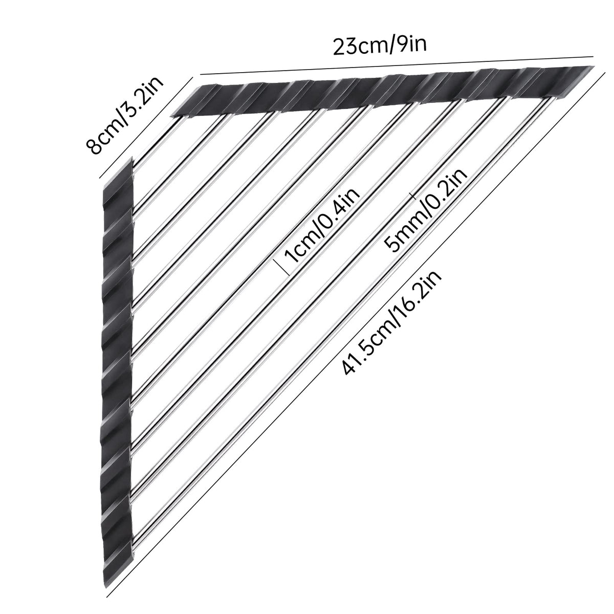 Tomorotec triangle roll-up rack stored in a drawer or hung on the wall