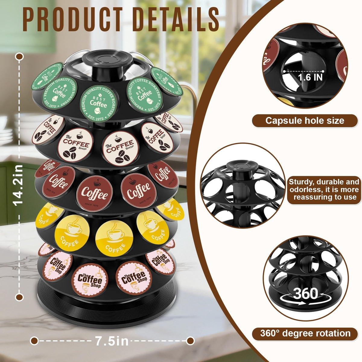 TOMSHUB Dolce Gusto compatible slots securely fit capsules.