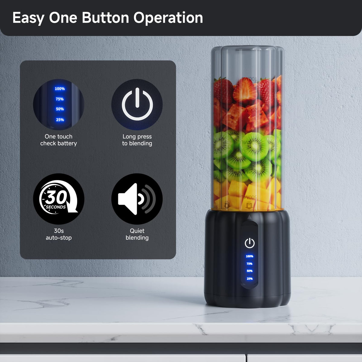 TOMUOO magnetic safety lock prevents accidental blending during setup