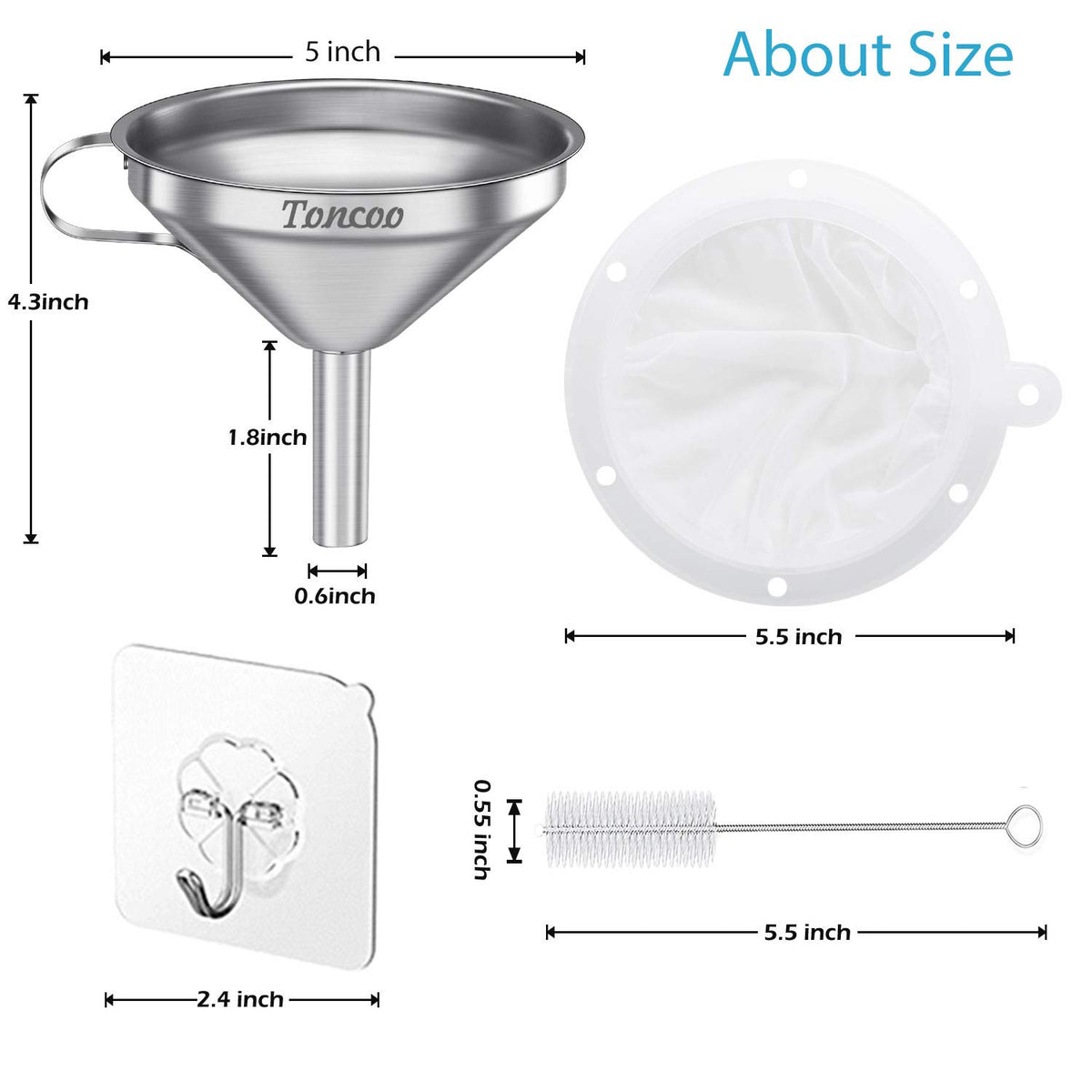Toncoo 200-mesh filter enables clean, fine filtration during transfers