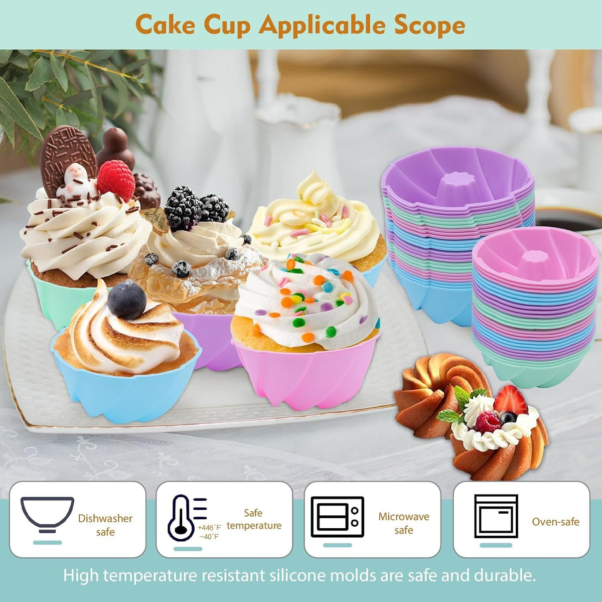 Tongjude stackable silicone bakeware fits small kitchens and tight storage spaces.