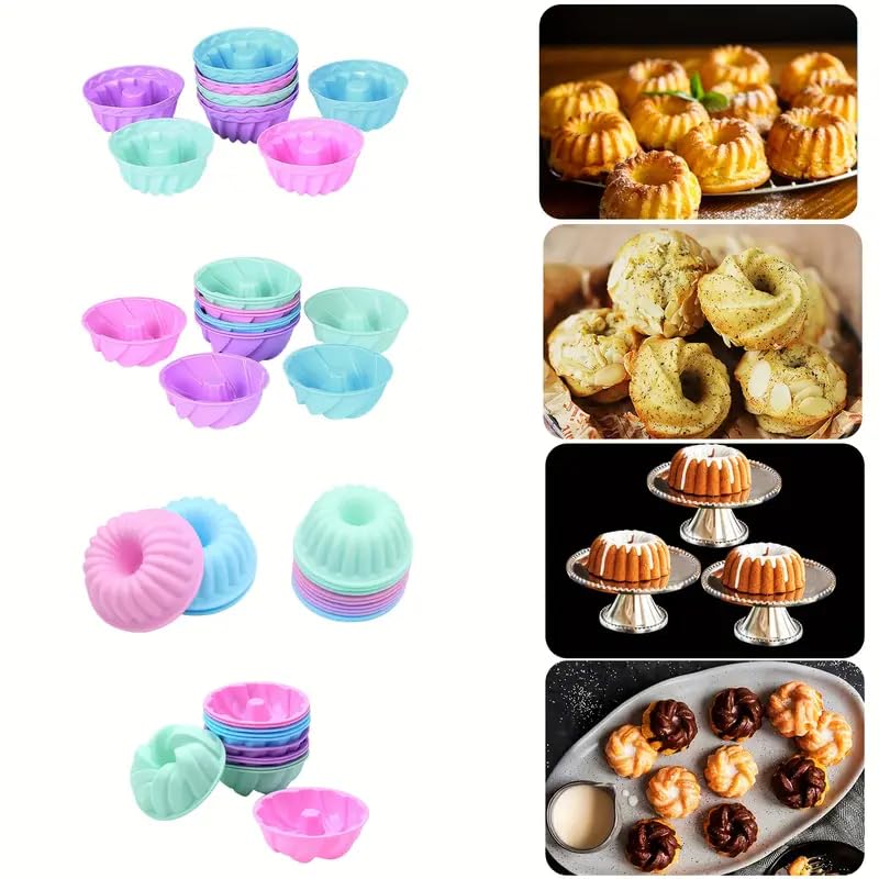 Tongjude silicone bakeware with non-stick surface releases donuts easily.