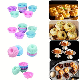 Tongjude silicone bakeware with non-stick surface releases donuts easily.