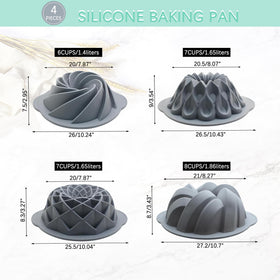 Tongjude silicone fluted cake pans easy demould design for clean slices.