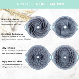 Tongjude silicone fluted cake pans wedding party dessert ideas.