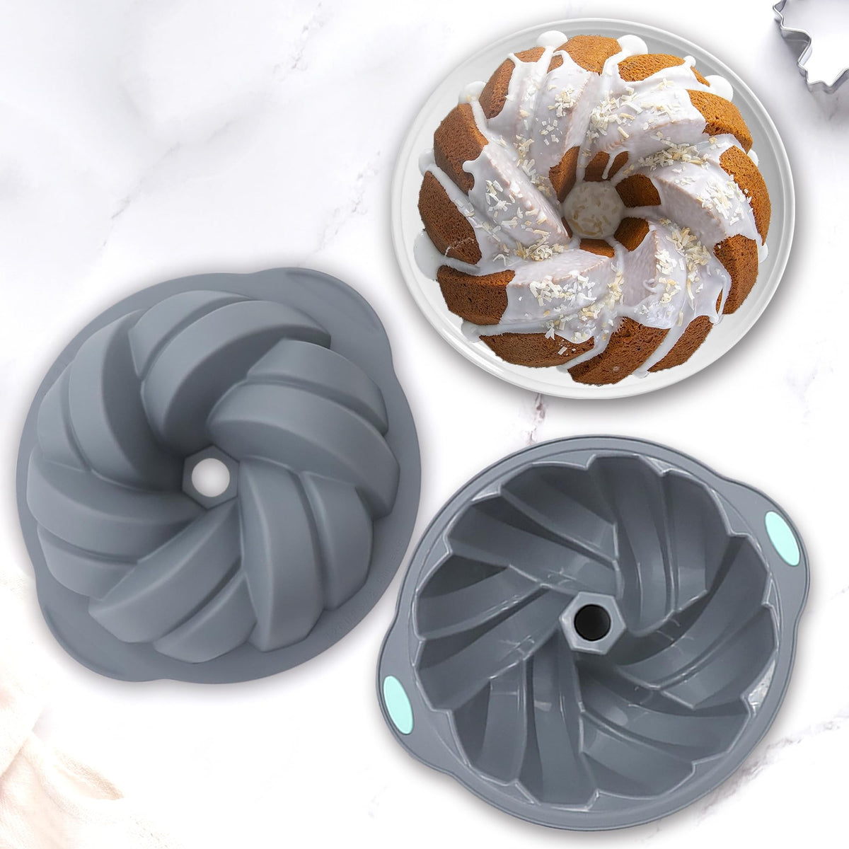 Tongjude pans in oven show even heat and non stick finish