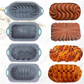 Tongjude silicone loaf pan with unique shapes elevates serving presentation and texture.