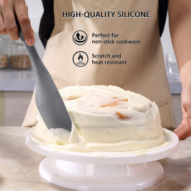Tongjude silicone spurtle helps scrape pans without scratching.
