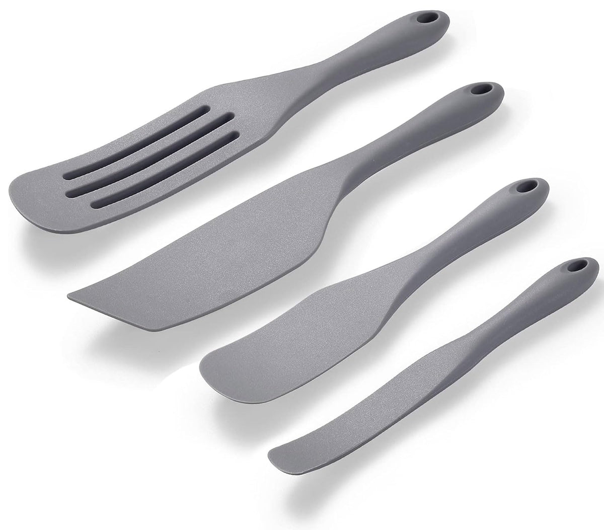 Tongjude silicone spurtle set heat-resistant utensils for nonstick pans.