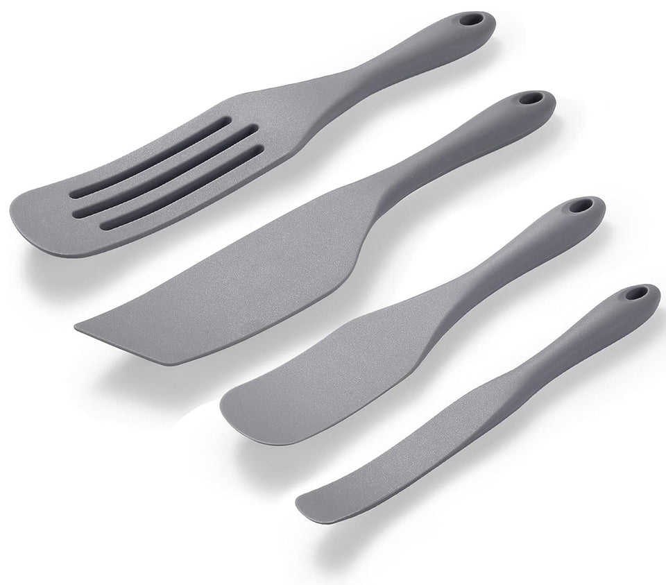 Tongjude silicone spurtle set heat-resistant utensils for nonstick pans.