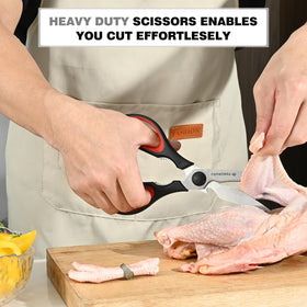 Tongmaru dishwasher-safe kitchen scissors ready for easy cleaning.