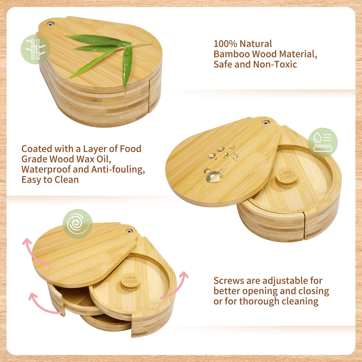 Durable bamboo TonJin rimmer is waterproof and easy to clean