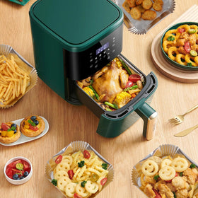 Tonmom 100-pack air fryer liners ready for use