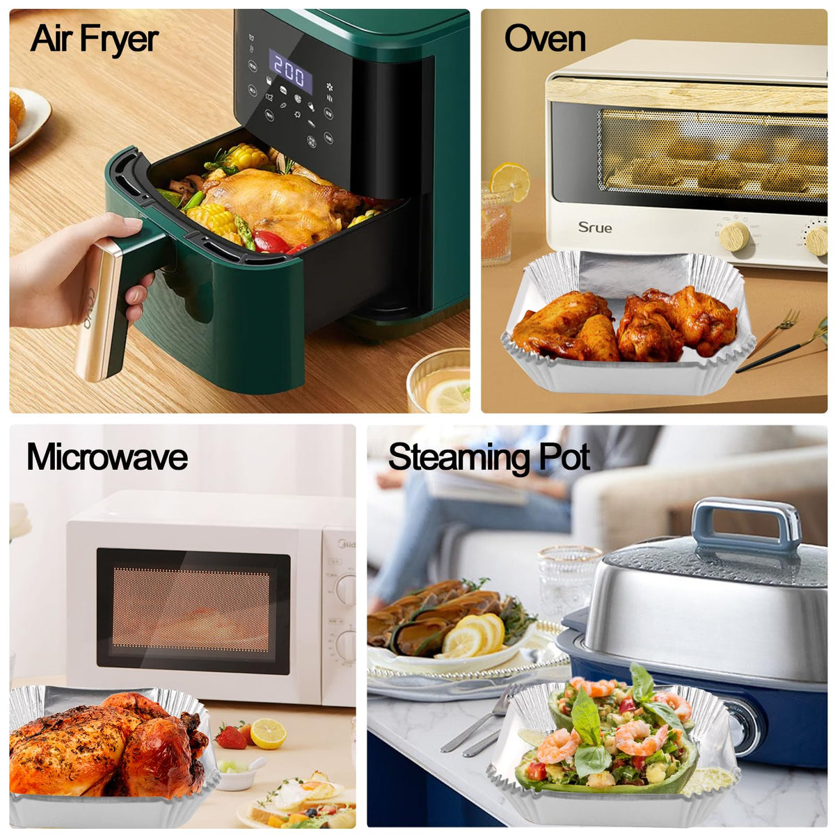 Tonmom liner used in microwave, oven, and steamer compatibility