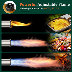 TONYFUL propane torch high-heat mode for rapid charcoal lighting or campfires