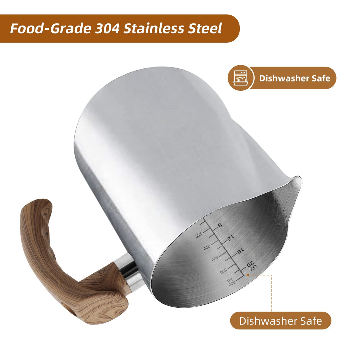 TooCust dripless pouring spout milk frother ensures clean latte art